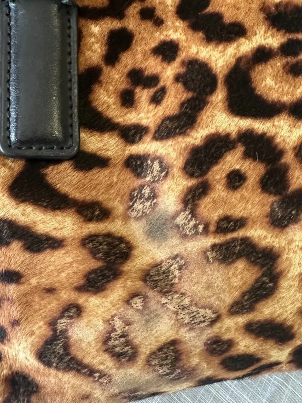 Michael Kors Hamilton Leopard Calf Hair Satchel